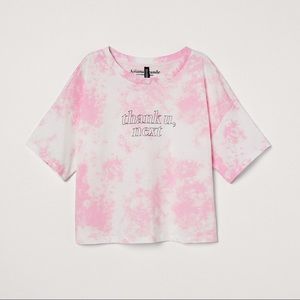 H&M || Ariana Grande “thank u, next” tie dye crop top